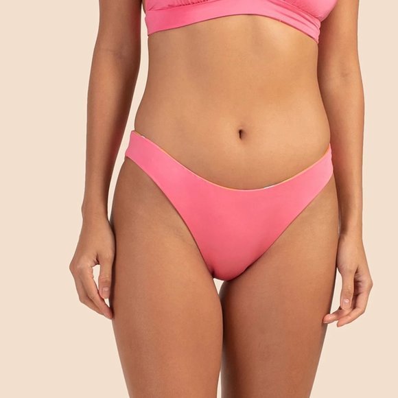 Trina‎ Turk Playa De Flor Reversible French Cut Multicolor Bikini Bottom Sz 10 - Picture 4 of 8